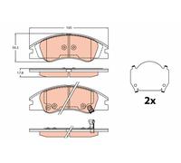 Pastiglie freno GDB3635 TRW per KIA CERATO I Tre volumi CERATO I Hatchback