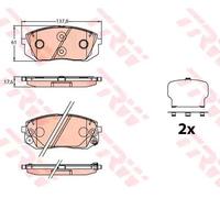 Set di pastiglie freno TRW GDB3640, anteriore
