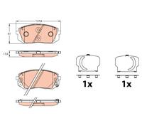 TRW GDB3642 KIT PASTIGLIE FRENO, FRENO A DISCO