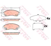 TRW Set pastiglie freno GDB3644, posteriore per freno a disco non predisposto avviso usura