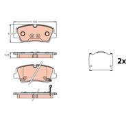 TRW GDB3646 KIT PASTIGLIE FRENO, FRENO A DISCO