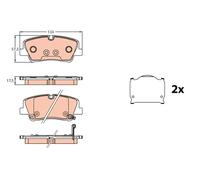 TRW GDB3646 Kit pastiglie freno, Freno a disco per HYUNDAI