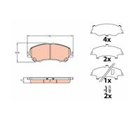 TRW GDB3648 Pastiglie Freno Ceppi Freno Frontale per Nissan Renault