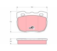 TRW GDB394 Kit pastiglie freno, Freno a disco per CARBODIES,LAND ROVER,METROCAB
