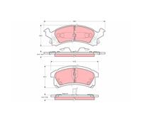 TRW GDB4002 Kit Pastiglie Freno a Disco Frontale per Buick Skylark Chevrolet