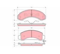 TRW GDB4004 Kit pastiglie freno, Freno a disco per FORD USA