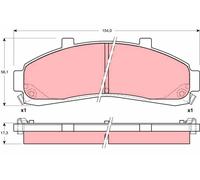 TRW GDB4010 Kit pastiglie freni Anteriore per MAZDA B-Serie Pickup (UF)