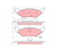 TRW GDB4045 Kit pastiglie freno, Freno a disco per CHRYSLER,DODGE,LINCOLN,MERCUR