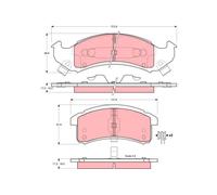 TRW GDB4054 KIT PASTIGLIE FRENO, FRENO A DISCO