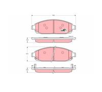 TRW GDB4136 Pastiglie Freno Anteriore per Jeep