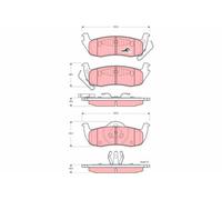 TRW GDB4137 Kit pastiglie freno, Freno a disco per INFINITI,JEEP,NISSAN