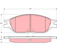 TRW GDB4138 Kit pastiglie freno, Freno a disco per FORD USA