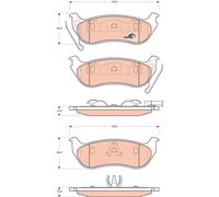 TRW GDB4139 Kit pastiglie freno, Freno a disco per JEEP