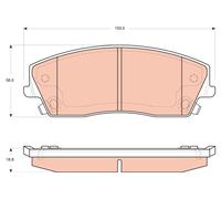 TRW GDB4140 Kit pastiglie freno, Freno a disco per CHRYSLER,DODGE