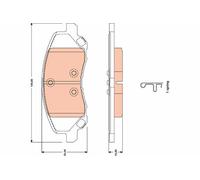 TRW GDB4141 Kit pastiglie freni