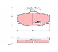 TRW GDB442 Kit pastiglie freno, Freno a disco per VOLVO