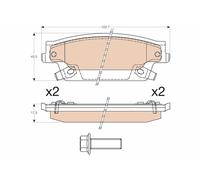 TRW GDB4452 Kit pastiglie freno, Freno a disco per CADILLAC,CADILLAC (SGM)
