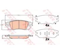 TRW GDB4459 Kit pastiglie freni