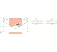 Set di pastiglie freno TRW GDB463, anteriore