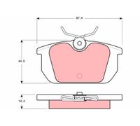 Set di pastiglie freno TRW GDB466, posteriore