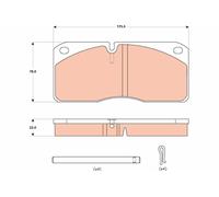 TRW Kit pastiglie freni GDB5058 anteriori per Iveco Eurocargo