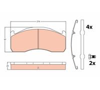 TRW GDB5103 Kit pastiglie freno, Freno a disco per VOLVO
