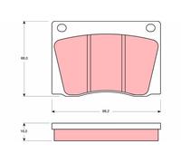 TRW GDB531 Kit pastiglie freno, Freno a disco per AC,ASTON MARTIN,DAIMLER,FIAT,J