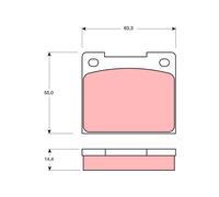 TRW GDB533 Kit pastiglie freno, Freno a disco per FORD,FORD AUSTRALIA,FORD OTOSA