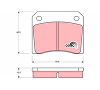 TRW GDB557 Kit pastiglie freno, Freno a disco per AC,ASTON MARTIN,DAIMLER,DE TOM