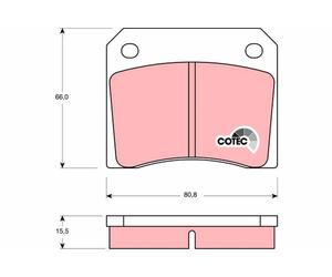 TRW GDB557 Kit pastiglie freno, Freno a disco per AC,ASTON MARTIN,DAIMLER,DE TOM