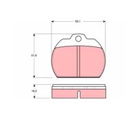 TRW GDB591 Pastiglie Freno Ceppi Freno Frontale per VW