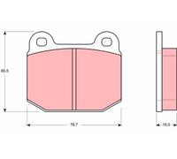 TRW GDB611 Kit pastiglie freno, Freno a disco per LOTUS,MORGAN,OPEL,RANGER,VAUXH