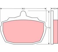 TRW GDB752 Kit pastiglie freni Anteriore per MG MGR V8 per AUSTIN PRINCESS 2