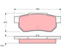 TRW GDB775 Kit pastiglie freno, Freno a disco per HONDA