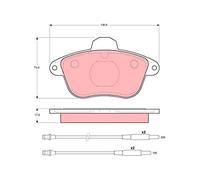 TRW Kit pastiglie freni GDB796 - asse anteriore per Peugeot 605 (freno a disco)