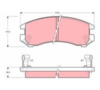 TRW GDB882 Kit pastiglie freno, Freno a disco per HOLDEN,NISSAN,SUZUKI