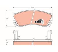 TRW GDB883 Kit pastiglie freno, Freno a disco per CHEVROLET,HOLDEN,LANDWIND (JMC