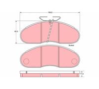 Set di pastiglie freno TRW GDB948, anteriore