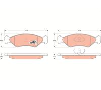 TRW GDB953 Kit pastiglie freno, Freno a disco per FORD