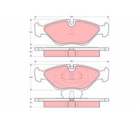 Set di pastiglie freno TRW GDB969, fronte