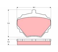 Set di pastiglie freno TRW GDB974, posteriore