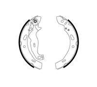 TRW GS8814 Kit ganasce freno per FORD,FORD AUSTRALIA
