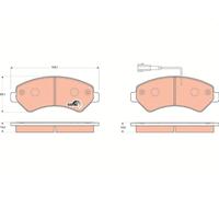 TRW Kit pastiglie freni Anteriore per FIAT Ducato Kastenwagen (250, 290) GDB1703