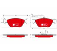 TRW Kit pastiglie freni Anteriore per FIAT MULTIPLA (186) COUPE (FA/175)