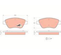 TRW Kit pastiglie freni Anteriore per FIAT Siena (178, 172) GDB1579