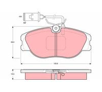 TRW Kit pastiglie freni Anteriore per FIAT TIPO (160) CROMA (154) GDB483