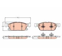 TRW Kit pastiglie freni Anteriore per FORD Focus Mk4 Hatchback (HN) S-Max (CJ)