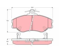TRW Kit pastiglie freni Anteriore per HYUNDAI H100 Kasten H100 Bus (P) Grace Bus