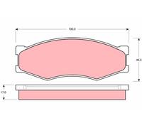 TRW Kit pastiglie freni Anteriore per NISSAN NAVARA (D22) per LDV Cub Van GDB318