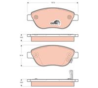 TRW Kit pastiglie freni Anteriore per OPEL Corsa D Hatchback (S07) GDB1701